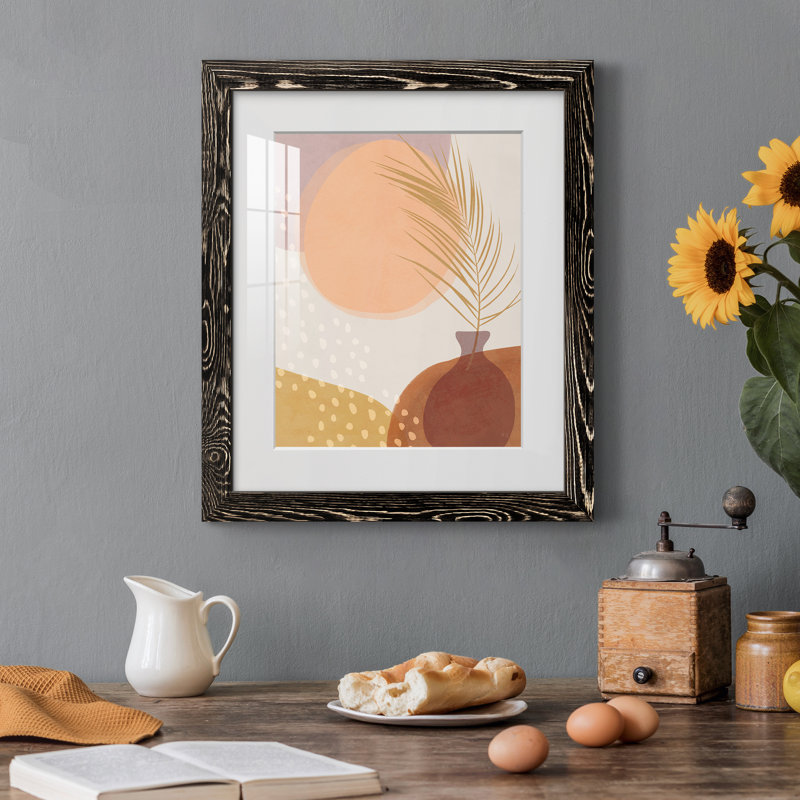 Sedona Sunset - peinture encadrée, Papier encadré noir, H 20 po x l 17 po x P 1,5 po