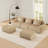 114" Flannel U-Shaped Modular Sectional With Movable Ottomans-1704050400-1711049551