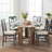 47 Inch Round Dining Table, Farmhouse Wood Kitchen Table For 4-6 People