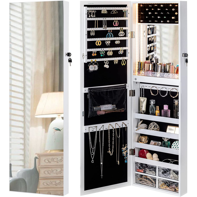 14.45'' Wide Hand Painted Jewelry Armoire