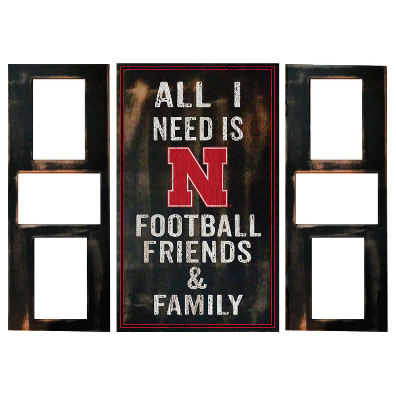 Ensemble de cadres photo 3 pièces all i need NCAA, Université du Nebraska