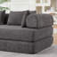 Canapé-lit convertible en chenille avec accoudoirs amovibles-1170000546