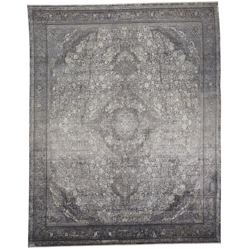 Viscose Oriental Indoor Rug, Rectangle 7'10" x 9'10"