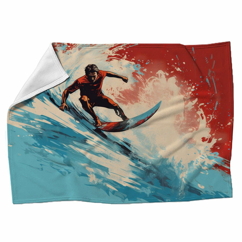 Machine Printed Throw Blanket, 68" W x 80" L