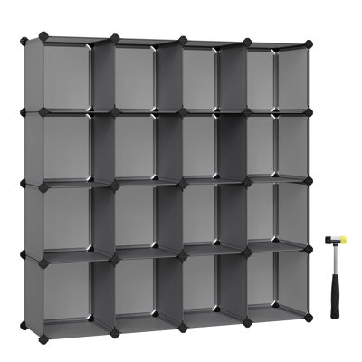 16 Pair Stackable Shoe Storage Cabinet