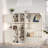 2 In 1 Multifunctional Left-right Combination Hall Tree With Open Shelving Areas, Cabinets, Flip Hidden Shelf And 4 Hooks-215160966