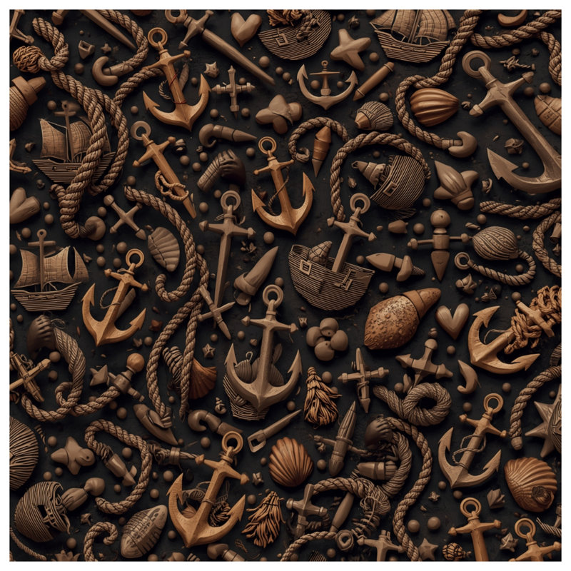 Nautical Anchors Ropes Comforter, Queen