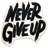 💪 "Never Give Up" Motivational Shag Accent Rug