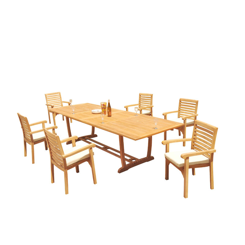 Ensemble repas 6 personnes Cimah, 125 po x 43 po x 31,5 po