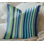 Turquoise Navy Stripe Outdoor Pillow cover