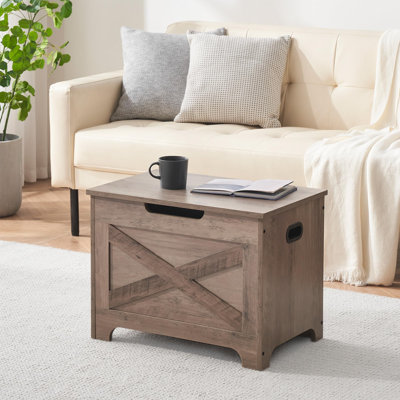 Storage Chest, Wood Storage Bench With Seating And Safety Hinge, Entryway Bench With Storage