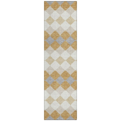 Eira Gold Washable Indoor-Outdoor Rug - 