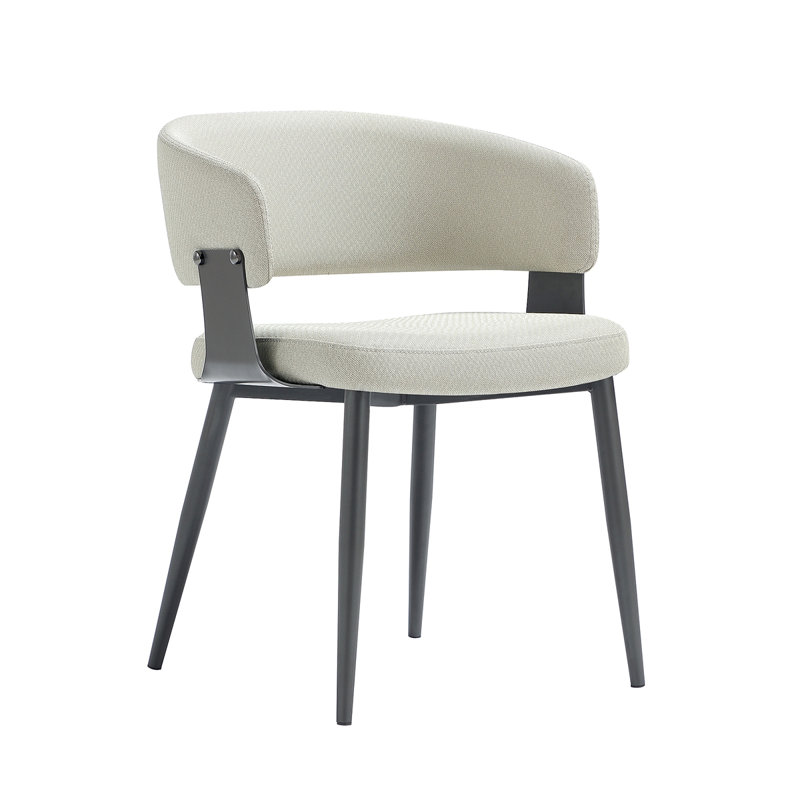 Chaise en cuir texturé Luce, Gruau