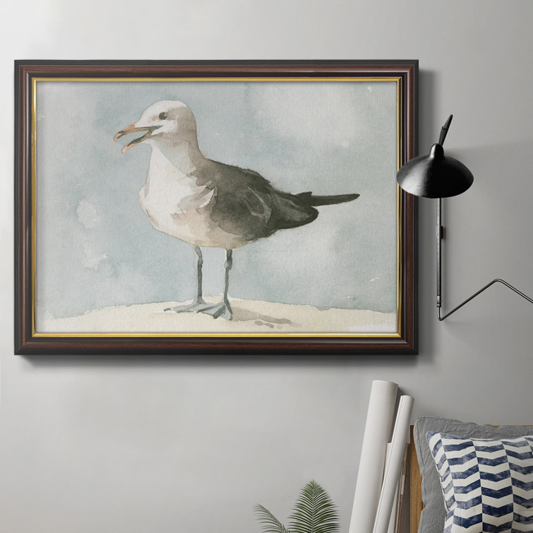 Dovecove Simple Seagull Ii Framed On Canvas Painting 