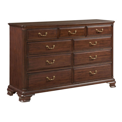 Solvig Solid Wood 66'' W 9 - Drawer Dresser