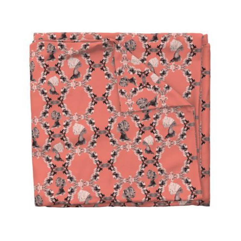 Sisters Sateen Duvet Cover, Persimmon, King Duvet Cover