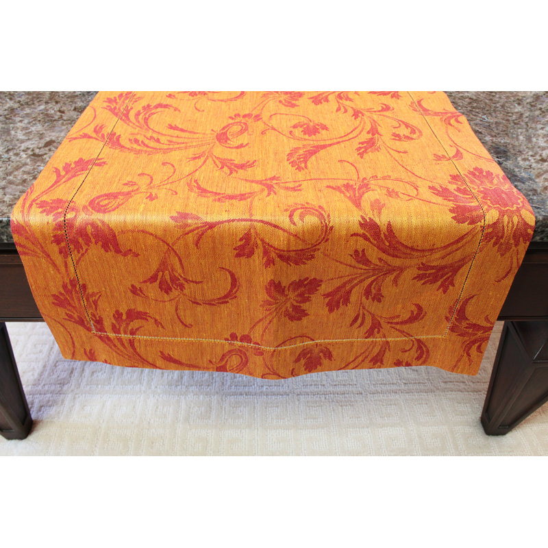 Nappe - Maison Francaise, L 20 po x l 68 po, Sienne chaude / safran