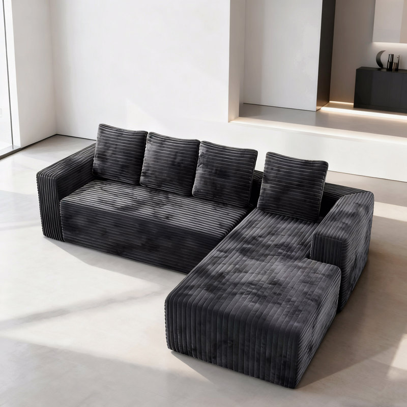 Canapé modulaire modulaire, canapé modulaire Cloud avec assise profonde, canapé modulaire moderne en L avec méridienne, fauteuils rembourrés