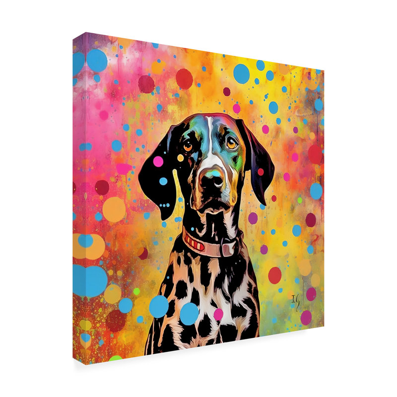 "Animaux repérés", peinture sur toile encadrée, H 24 po x l 24 po x P 2 po