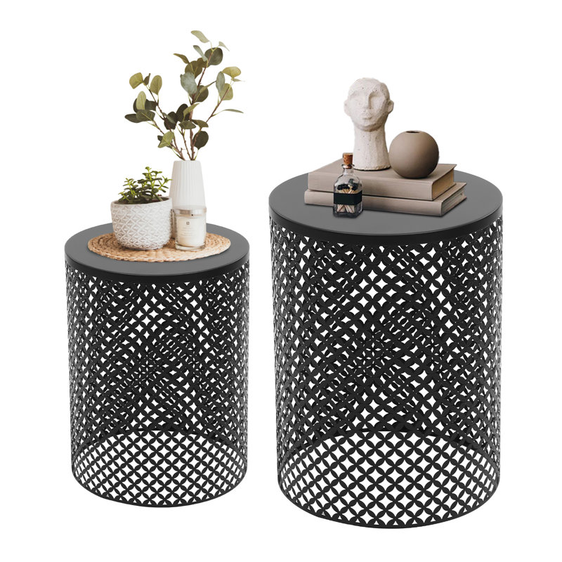 Iliamna Iron Top End Table Set