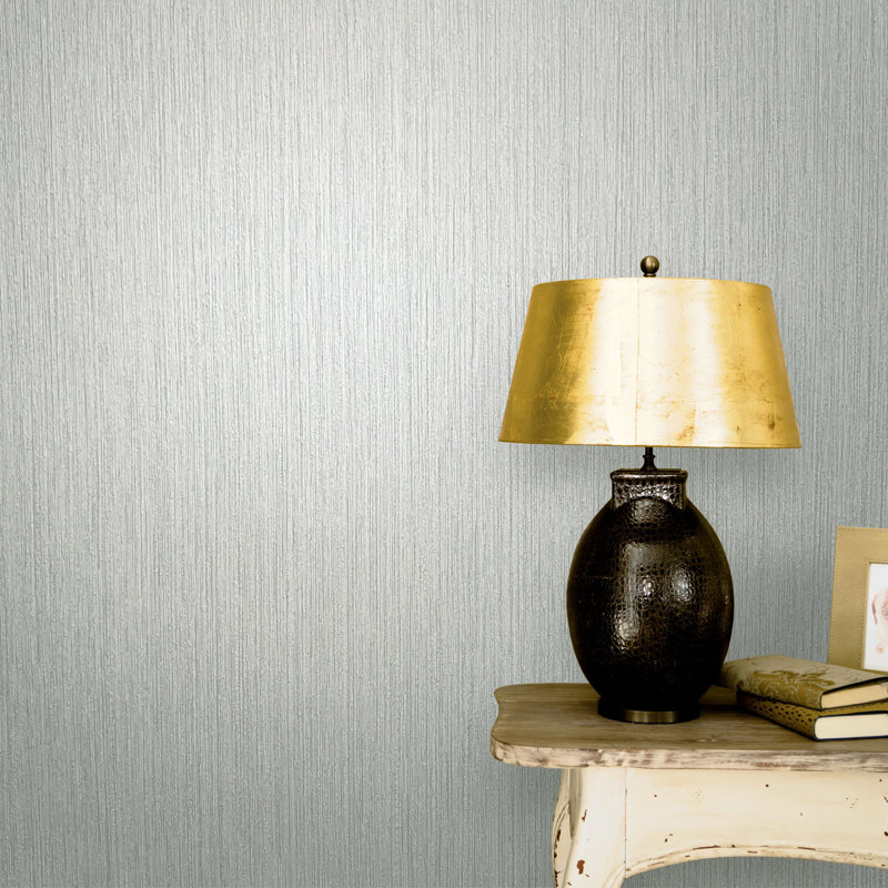 Textures Collection Vertical Texture Matte Finish Wallpaper Roll, Light Blue