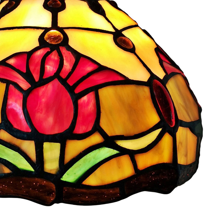 Luminaire suspendu à 1 lumière Ryerson Tulips, Bronze foncé, H 6 po x l 8 po x P 8 po
