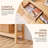 Console Table Natural Tone Entryway Table with Bottom Shelf