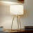 Boltuch MARBLE PATTERNED CYLINDER LAMPSHADE TABLE LAMP