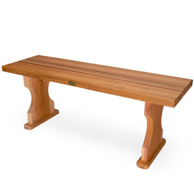 Western Red Cedar 4-ft Backless Bench