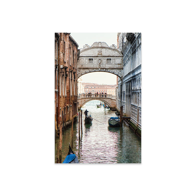 Gondoles sous le pont des soupirs à Venise sur plastique / acrylique par Susan Schmitz