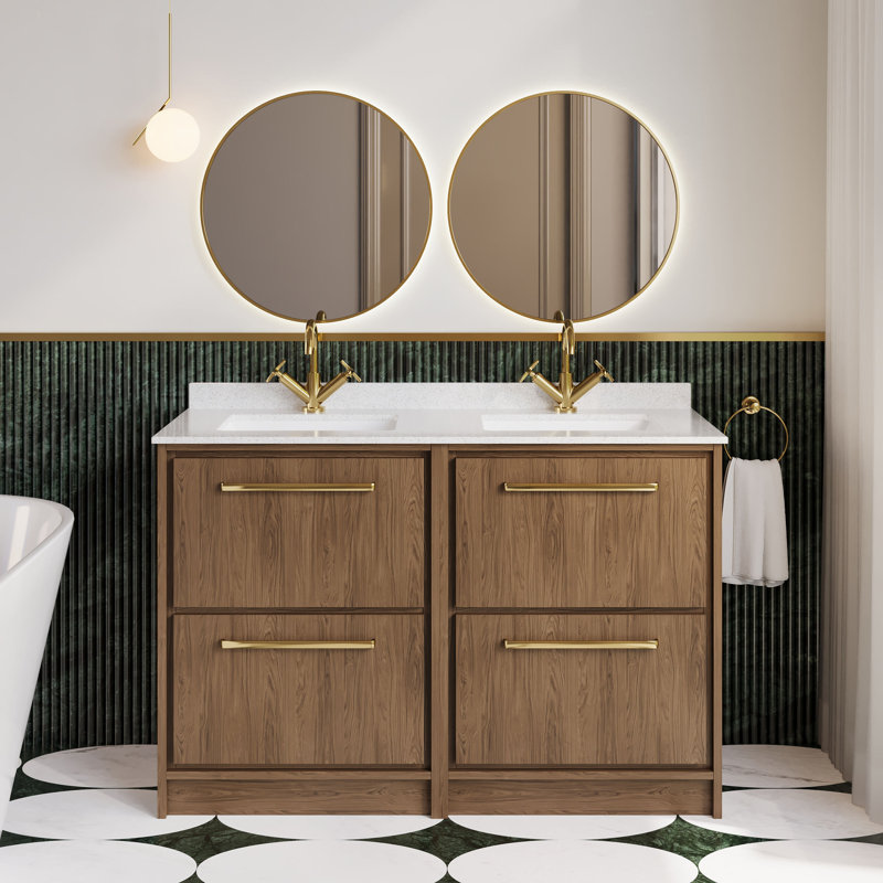 Tishay 1220 mm Bathroom Vanity, Antique Oak