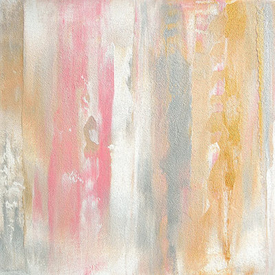 " Once Upon A Time Pink Silver And Gold Abstract " by Glam Gold
