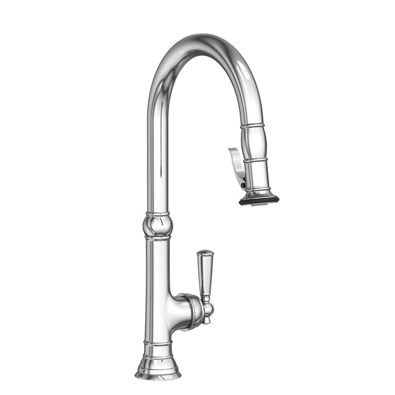 Pull-Down Kitchen Faucet - Trigger Spray, Polished Chrome