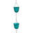 Hulse 72" Blue Flower Cup Rain Chain
