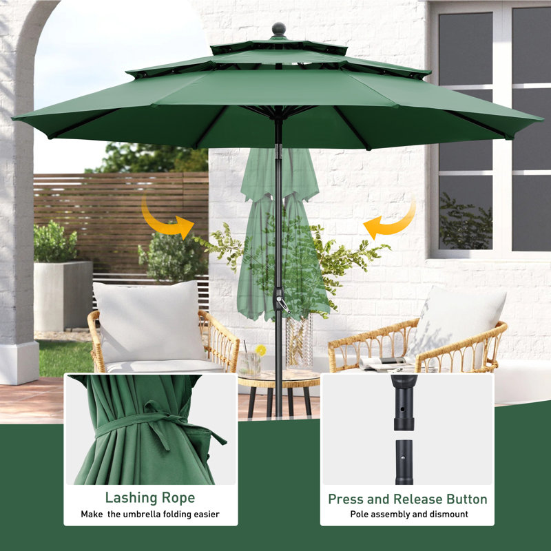 Parasol de marché 10', Vert
