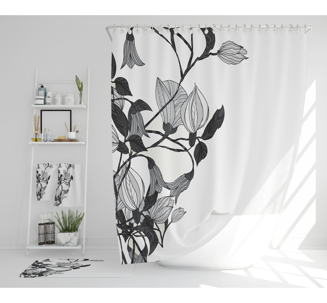 Naviya Polyester Shower Curtain Set