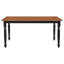 Ensemble de table de salle à manger Halie, bois brun noyer, chaises à dossier fuselé-114733303