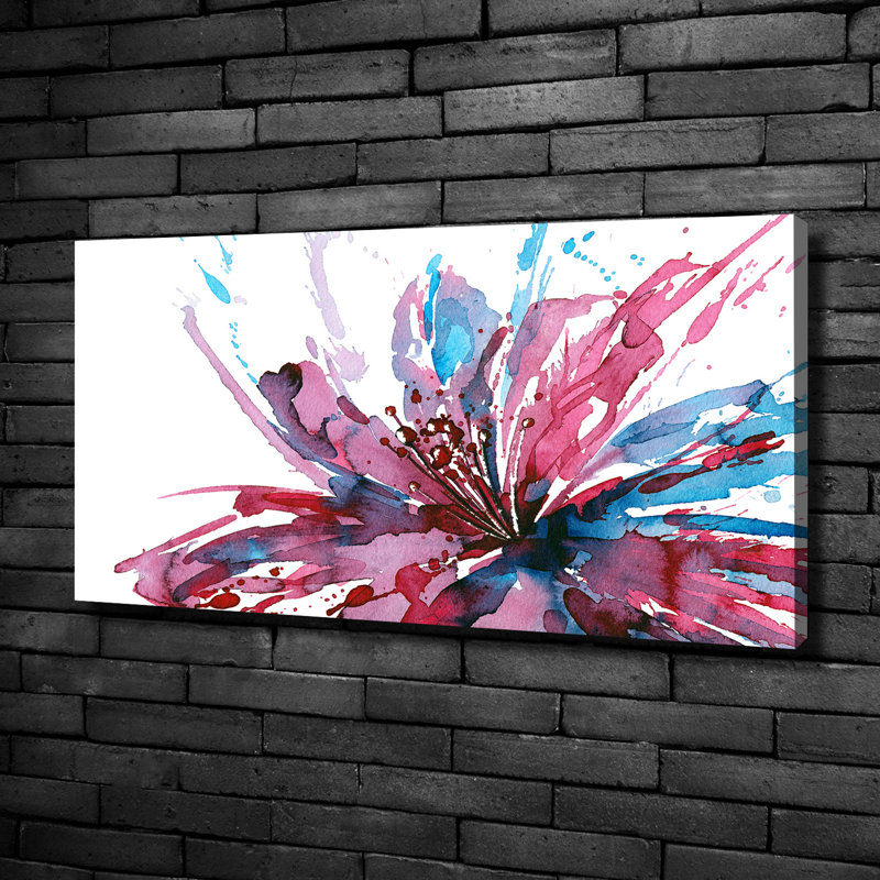 Abstract Flower - Print, Canvas, 50cm H x 100cm W x 2cm D