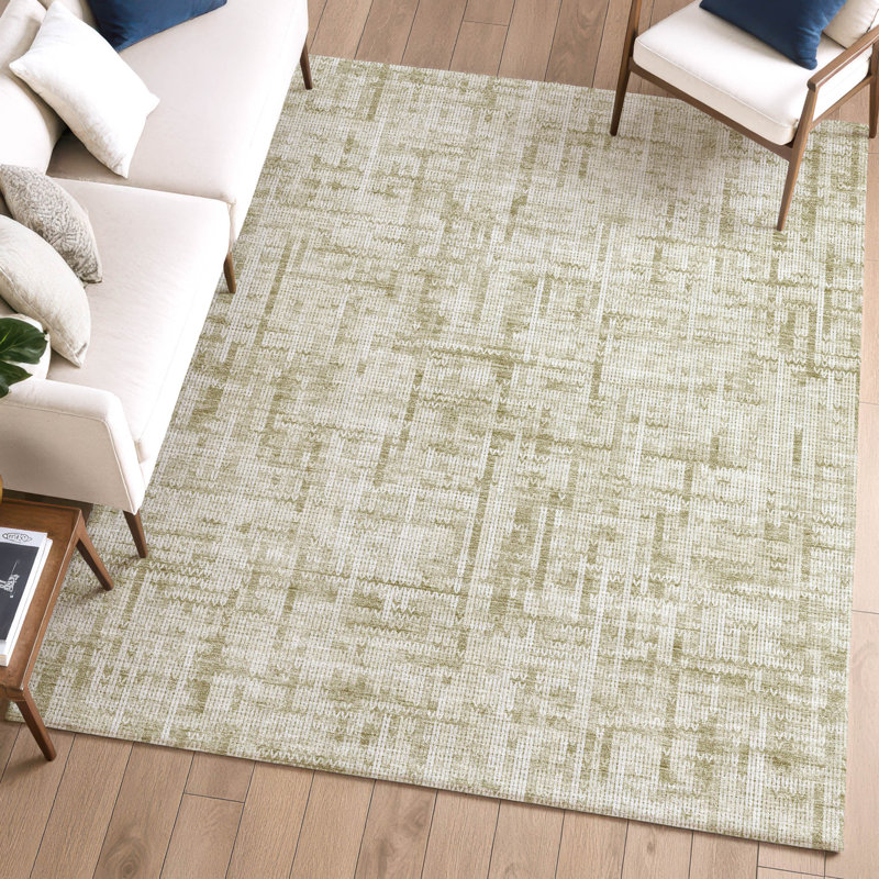 Premium Machine Washable Mayfield AMF2130 Striped Rug, 10' x 14', Beige