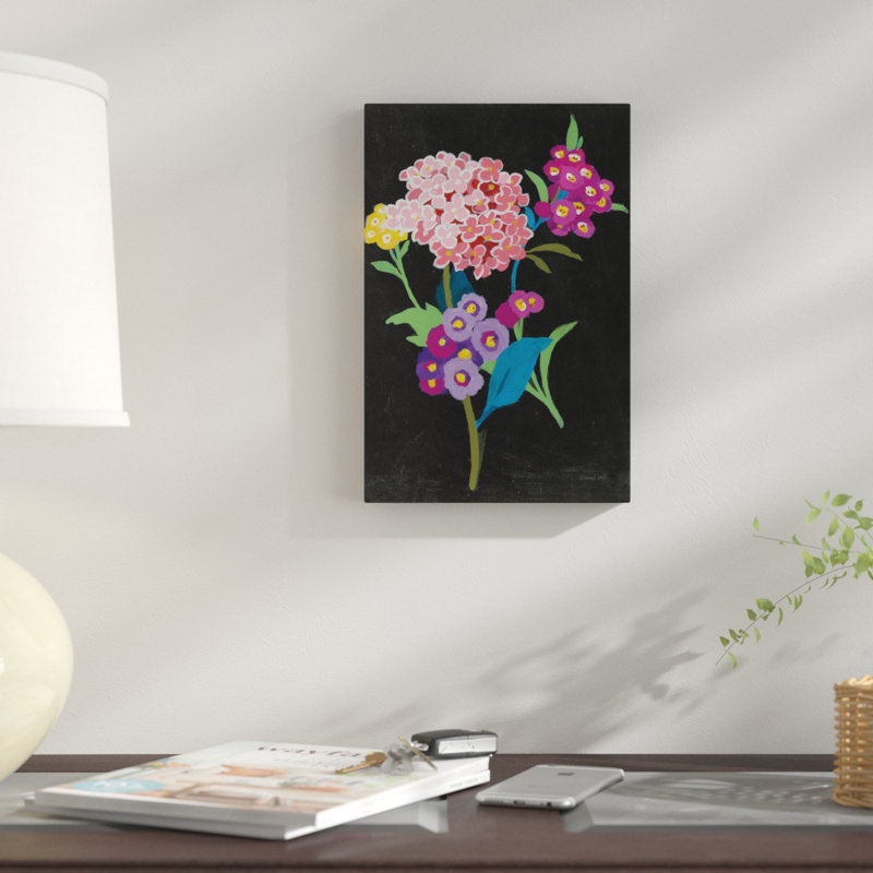 «Alpine Bouquet III», reproduction sur toile tendue en noir, H 18 po x l 12 po x P 1,5 po, Toile tendue, Aucun mat