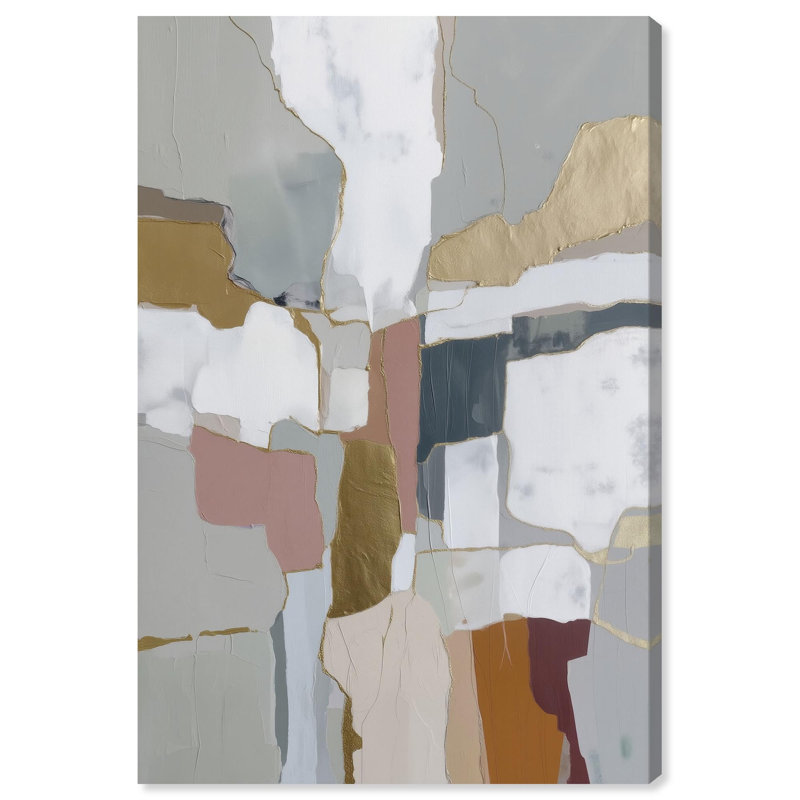 "Mineral Shards V", reproduction d'art sur toile, décoration bohème dorée par Art Remedy, galerie tendue, 20 x 30