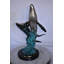 Paire de baleines bleues nageant dans l'océan, statue en bronze, taille: 21 po x 20 po x H 27 po.