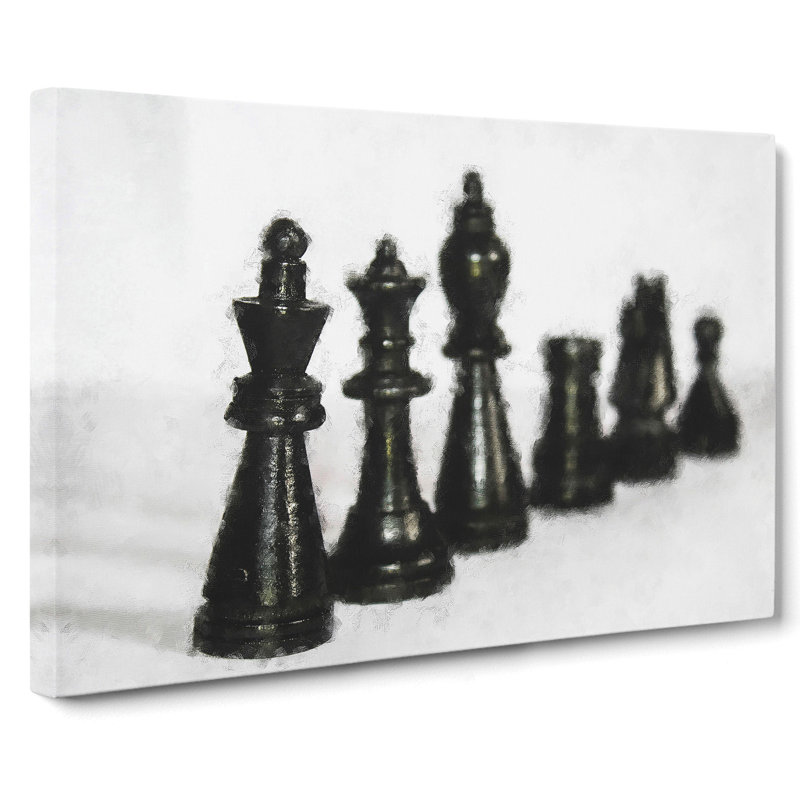Chess Pieces Vol.1 - Wrapped Canvas Print, 40cm H x 60cm W x 3cm D