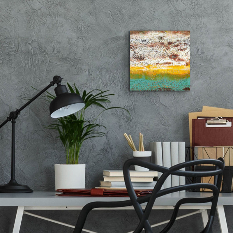 «Arid 2» par Alicia Ludwig, art mural en verre acrylique, H 12 po x l 12 po x P 0,13 po