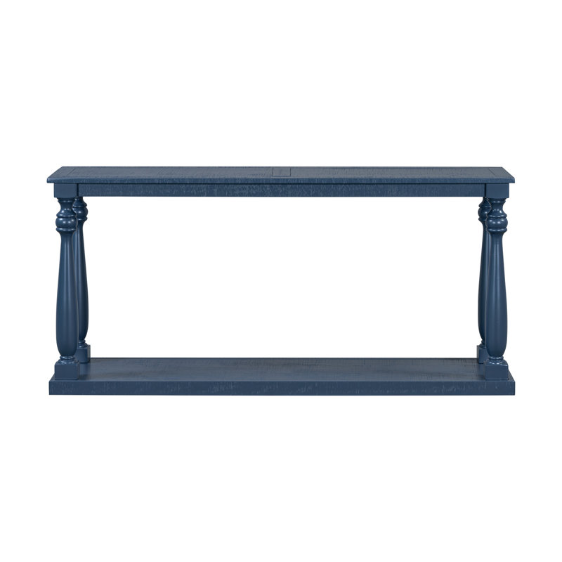 Bahez 63'' Console Table, Navy Blue