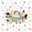 Merry Christmas Abstract Non-Wall Damaging Wall Decal