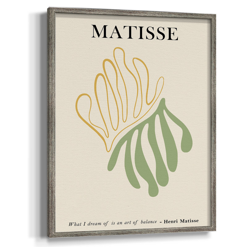 Matisse CDL XXXV, reproduction d'art encadrée - bois massif, H 21 po x l 17 po