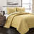 Mid Century Modern Geo Yellow Quilt-1333898344