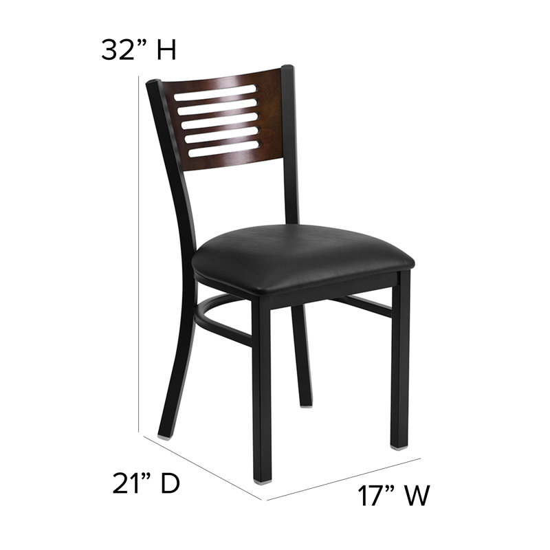Prompton 19.5'' H Upholstered Side Chair, 1, Mahogany/Matte Teal