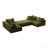 Ciriaca Boneless L Shaped Chenille Upholstered Sectional Sofa with 6 Pillows-1991486655